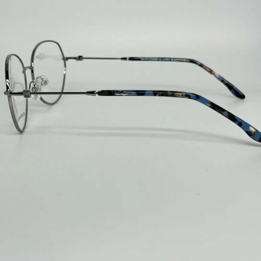 BCBGMAXAZRIA Moira Blue‎ Gunmetal Eyeglasses Frames Womens 54-16-135 H13509